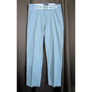 Polo by Ralph Lauren Men Suffield Fit Pants Flat Front Light Blue Size 34x32
